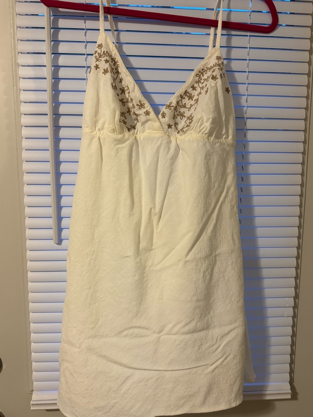 Cream Formal Mini Dress